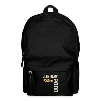 Geburtstagsgeschenk geboren im Januar 2000 - 2000 - Rucksack - Schwarz - Vorne