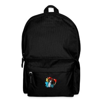 Kleiner Muensterlaender Wasserfarben Bunt Hund - Rucksack - Schwarz - Vorne