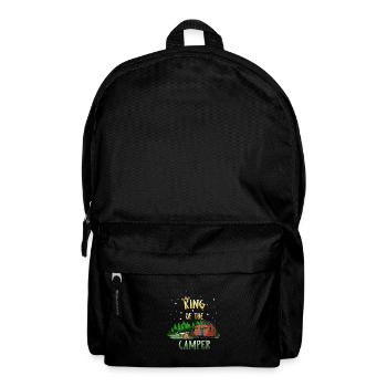 Camping King Camper Caravan Gift - Backpack - black - Front