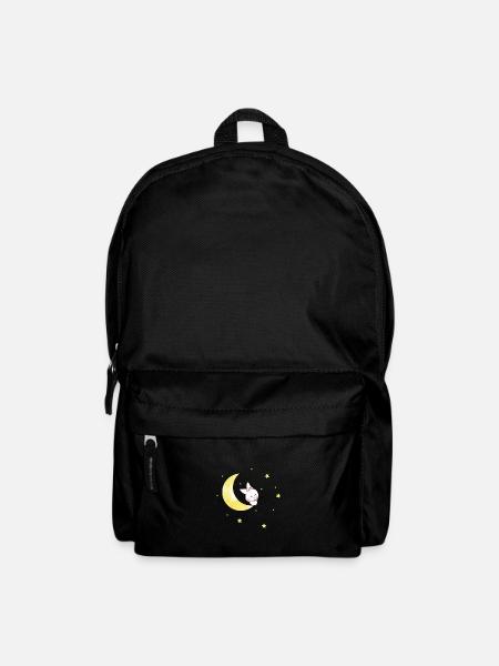 Mann im Mond - Rucksack - Schwarz