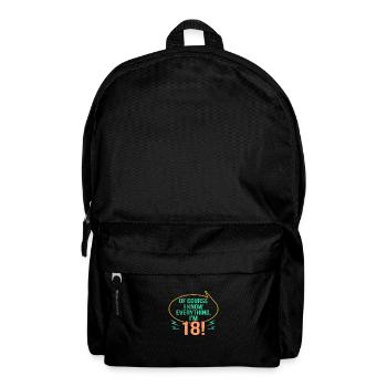 18th birthday - Backpack - black - Front
