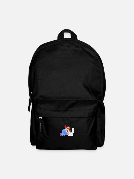 Lustiger kotzender Clown Regenbogen Geschenk - Rucksack - Schwarz