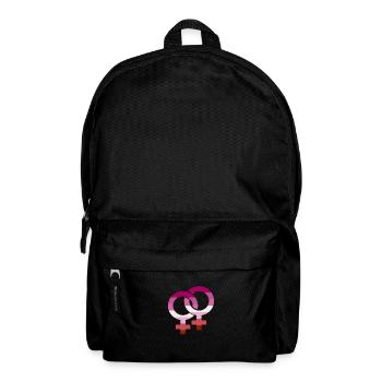 Lesbian Symbol - Gay Pride Queer LGBTQ CSD - Rucksack - Schwarz - Vorne