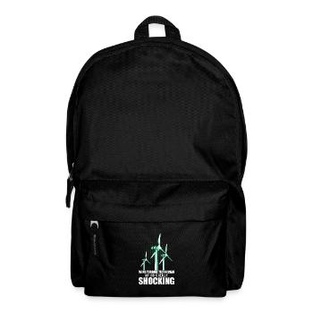 Wind turbine, wind power, wind energy - Backpack - black - Front