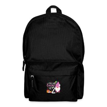 Ce petit gnome est 2 filles d’anniversaire - Sac à dos - noir - Devant