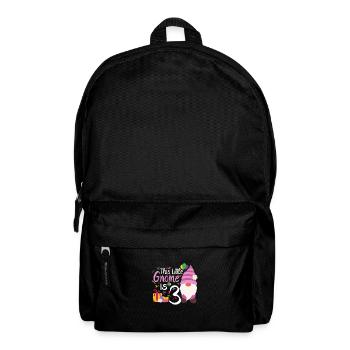 This Little Gnome Is 3 Birthday Girl - Rucksack - Schwarz - Vorne