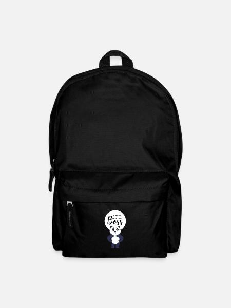 Ich Bin Der Chef Hier Bär Business Panda Lachen - Rucksack - Schwarz