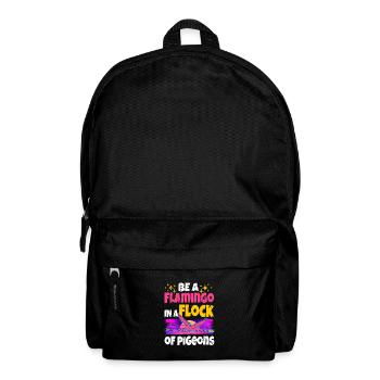Flamingo Lustiges Flamingo Vogel Geschenk - Rucksack - Schwarz - Vorne