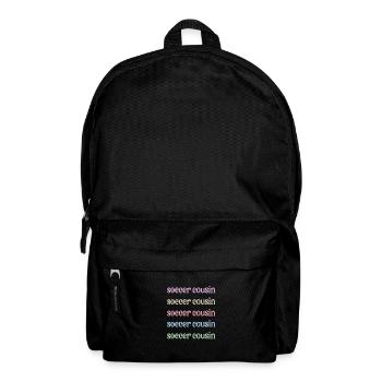 Fußball-Cousin Fußballspieler-Cousin Fußballer - Rucksack - Schwarz - Vorne
