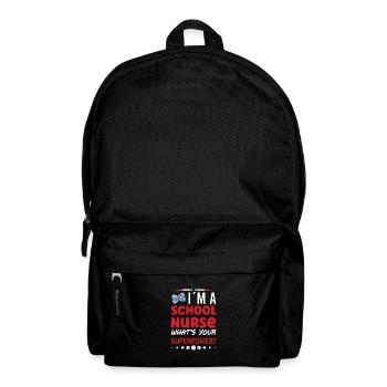 School Nurse Nursing Clinic Medical Stuff - Backpack - black - Front
