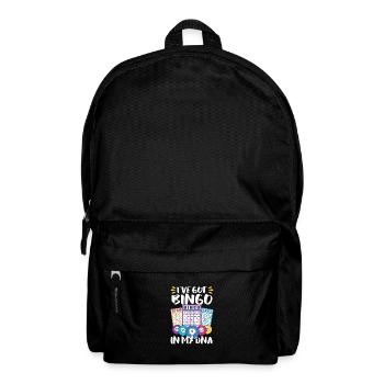 Bingo Card Game Grandma Bingo Player Bingo Cards - Backpack - black - Front