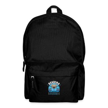 Book Reader Reading Literature Bookworm Gift Idea - Backpack - black - Front