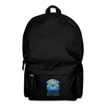 Book Reader Reading Literature Bookworm Gift Idea - Backpack - black - Front