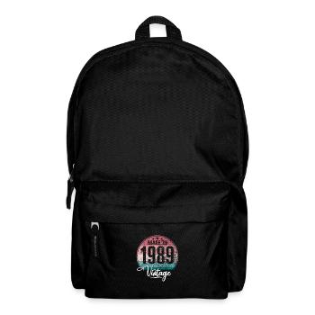 Millésime Fabriqué en 1989 Année de naissance 1989 Anniversaire - Sac à dos - noir - Devant