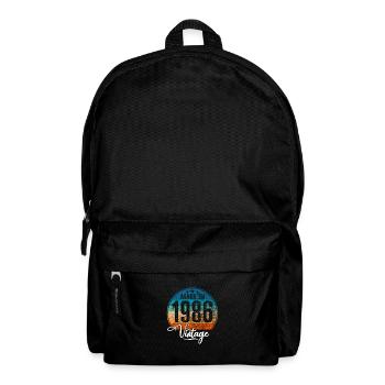 Millésime Fabriqué en 1986 Année de naissance 1986 Anniversaire - Sac à dos - noir - Devant