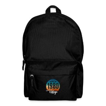 Millésime Fabriqué en 1980 Année de naissance 1980 Anniversaire - Sac à dos - noir - Devant