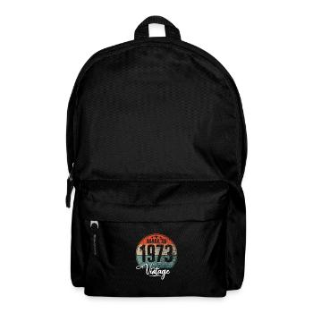 Vintage Made in 1973 Geburtsjahr 1973 Geburtstag - Rucksack - Schwarz - Vorne