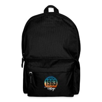 Vintage Made in 1963 Geburtsjahr 1963 Geburtstag - Rucksack - Schwarz - Vorne