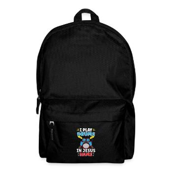 Drum Player Jesus Drum set Pick Jesus Drums Player - Backpack - black - Front