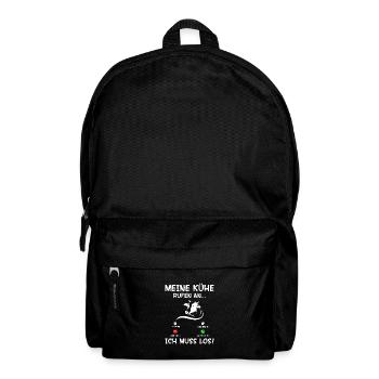Meine Kühe rufen mich - Rucksack - Schwarz - Vorne
