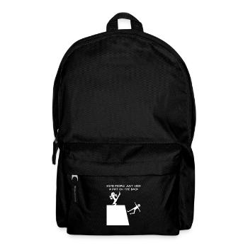 Some people need a pat on the back - Backpack - black - Front