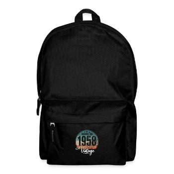 Vintage Made in 1958 Geburtsjahr 1958 Geburtstag - Rucksack - Schwarz - Vorne