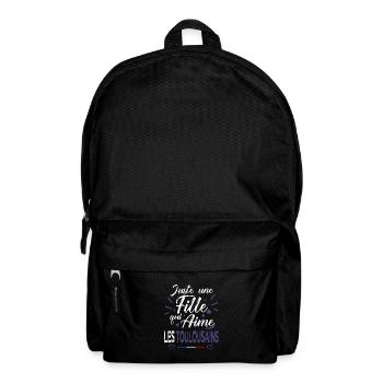 Toulouse football une fille aime les toulousains - Sac à dos - noir - Devant