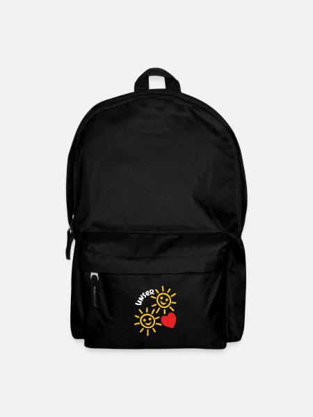 Sonne im Herzen unser Sonnenschein - Rucksack - Schwarz