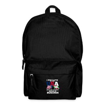 Burundi America Usa Gift - Backpack - black - Front