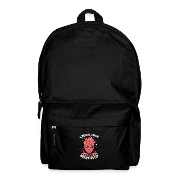 Healthy heartbeat February heart awareness - Backpack - black - Front