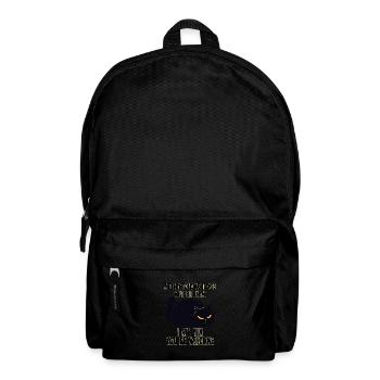Cats gift cat owner cynic cats - Backpack - black - Front