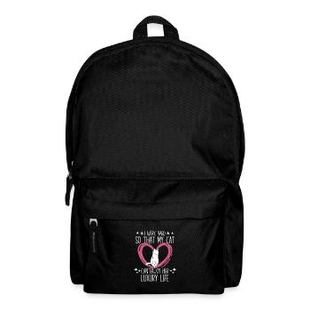 Katzen Fan Katze Freund Katze Spruch Katzen - Rucksack - Schwarz - Vorne