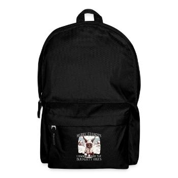 Krampus Maske | Kawaii Kramperl | Weihachtsmann - Rucksack - Schwarz - Vorne