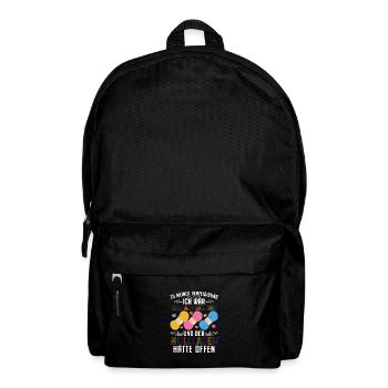 Hobby Stricken Häkeln Mutter Mama Oma Geschenk - Rucksack - Schwarz - Vorne