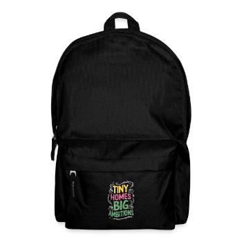 Rolling Tiny House Minimalistischer Lebensstil - Rucksack - Schwarz - Vorne
