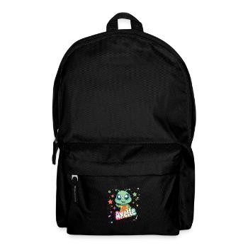 AXELLE - Beau nom de fille avec un extraterrestre mignon - Sac à dos - noir - Devant