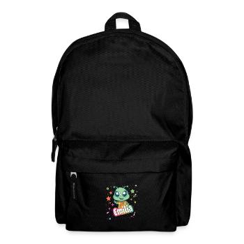 EMILIA - Beau nom de fille avec un extraterrestre mignon - Sac à dos - noir - Devant