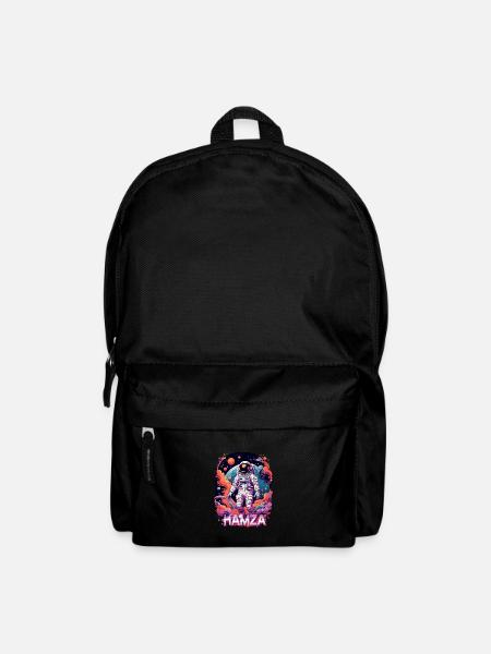 HAMZA - Beau prénom de garçon avec astronaute cool - Sac à dos - noir