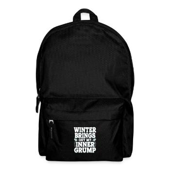 Winter-grumpy-cold-weather-complaints - Backpack - black - Front