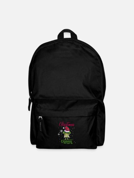 Brocoli de Noël végétalien - Sac à dos - noir