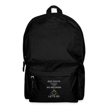 Memory Athlete Mnemonic Brain Training Mental - Backpack - black - Front