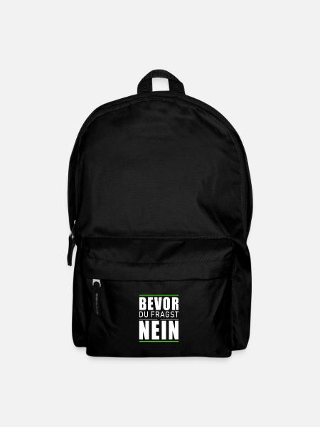 Bevor du fragst nein - Rucksack - Schwarz