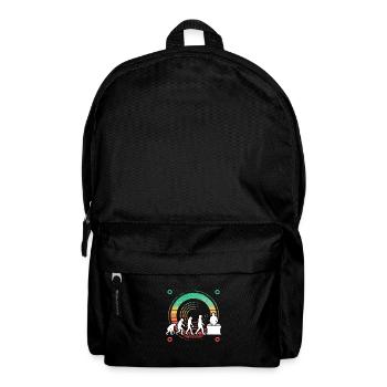 Evolution of man DJ Techno Vinyl Retro Vintage - Backpack - black - Front