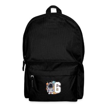 6th Birthday Astronaut Space Adventure for Boys - Rucksack - Schwarz - Vorne