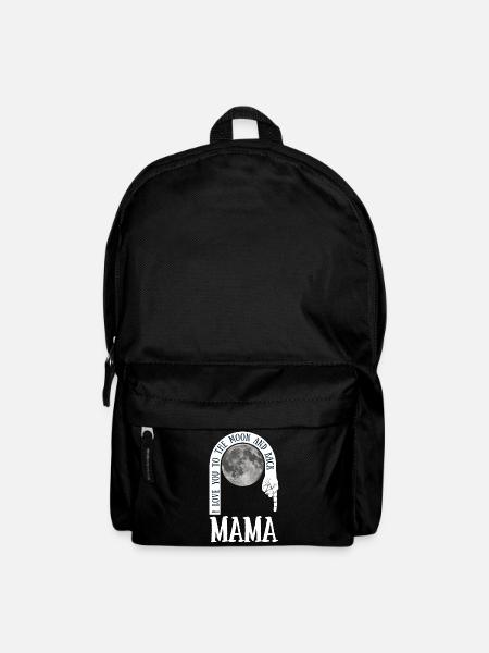 Mama I Love You To The Moon And Back - Rucksack - Schwarz