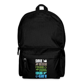 Planet Save Animals Recycle Plant Care Earth - Backpack - black - Front