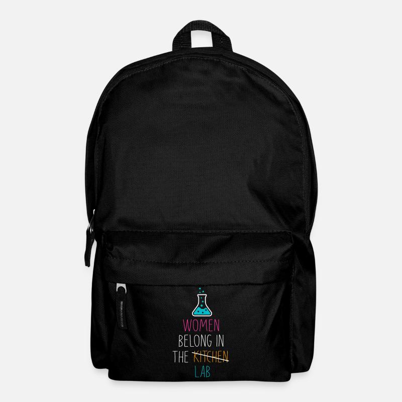 Frauen gehören ins Labor, lustiges Wissenschaftsgeschenk - Rucksack - Schwarz