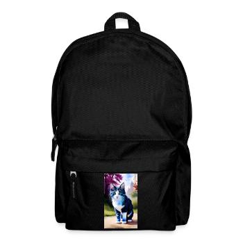 Le chat domestique à poil court vous regarde - Sac à dos - noir - Devant