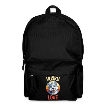 Husky Liebe Hund Schlittenhund Hunderasse Winter - Rucksack - Schwarz - Vorne