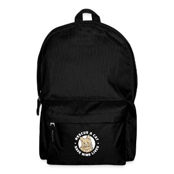 Rescue A Cat Save Nine Lives Cat Owner Animals Kit - Rucksack - Schwarz - Vorne